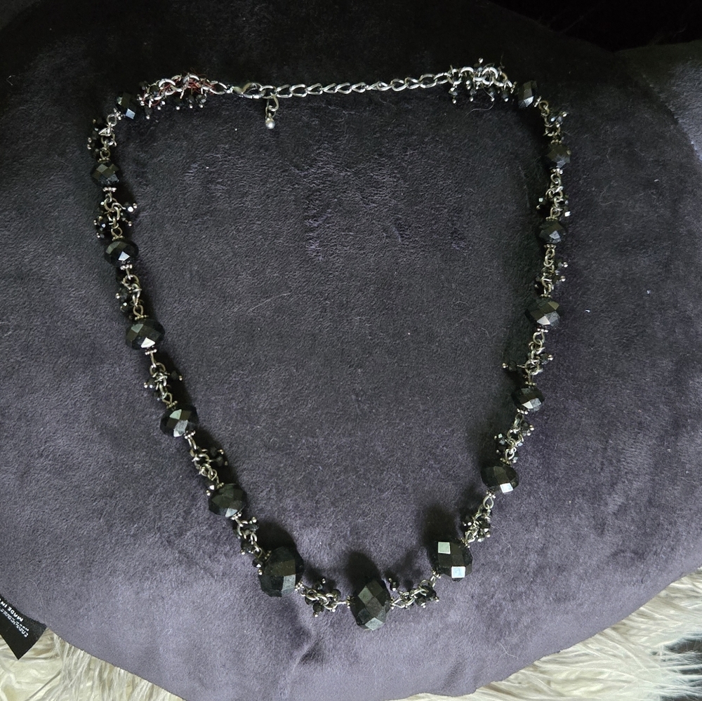Black Beaded Necklace
